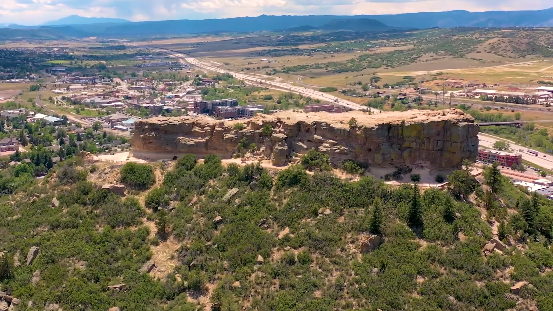 Aerial view of Castle Rock Colorado