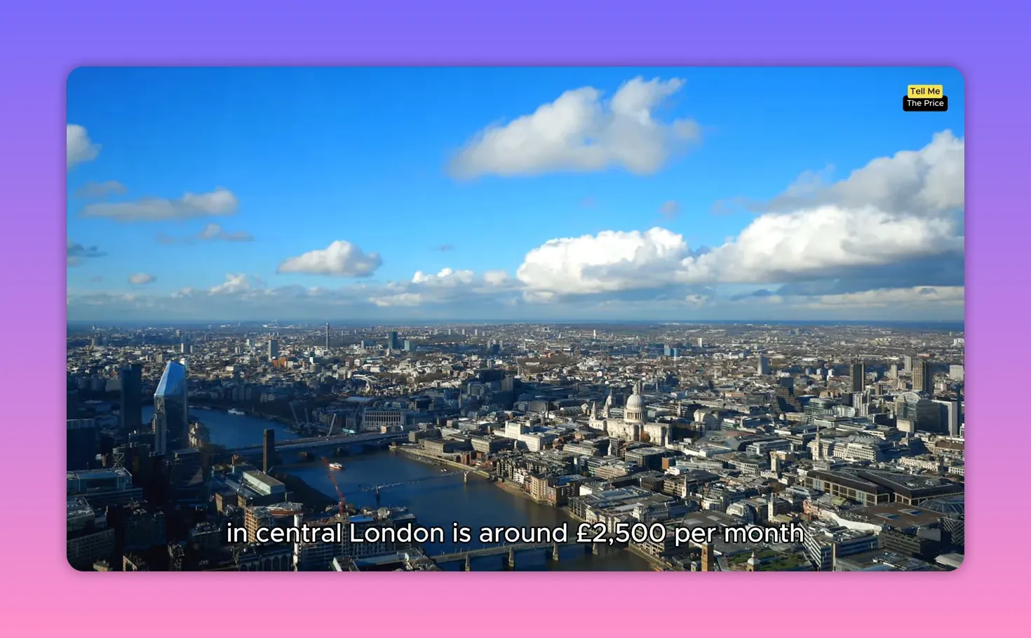 Aerial view of central London with River Thames and surrounding cityscape