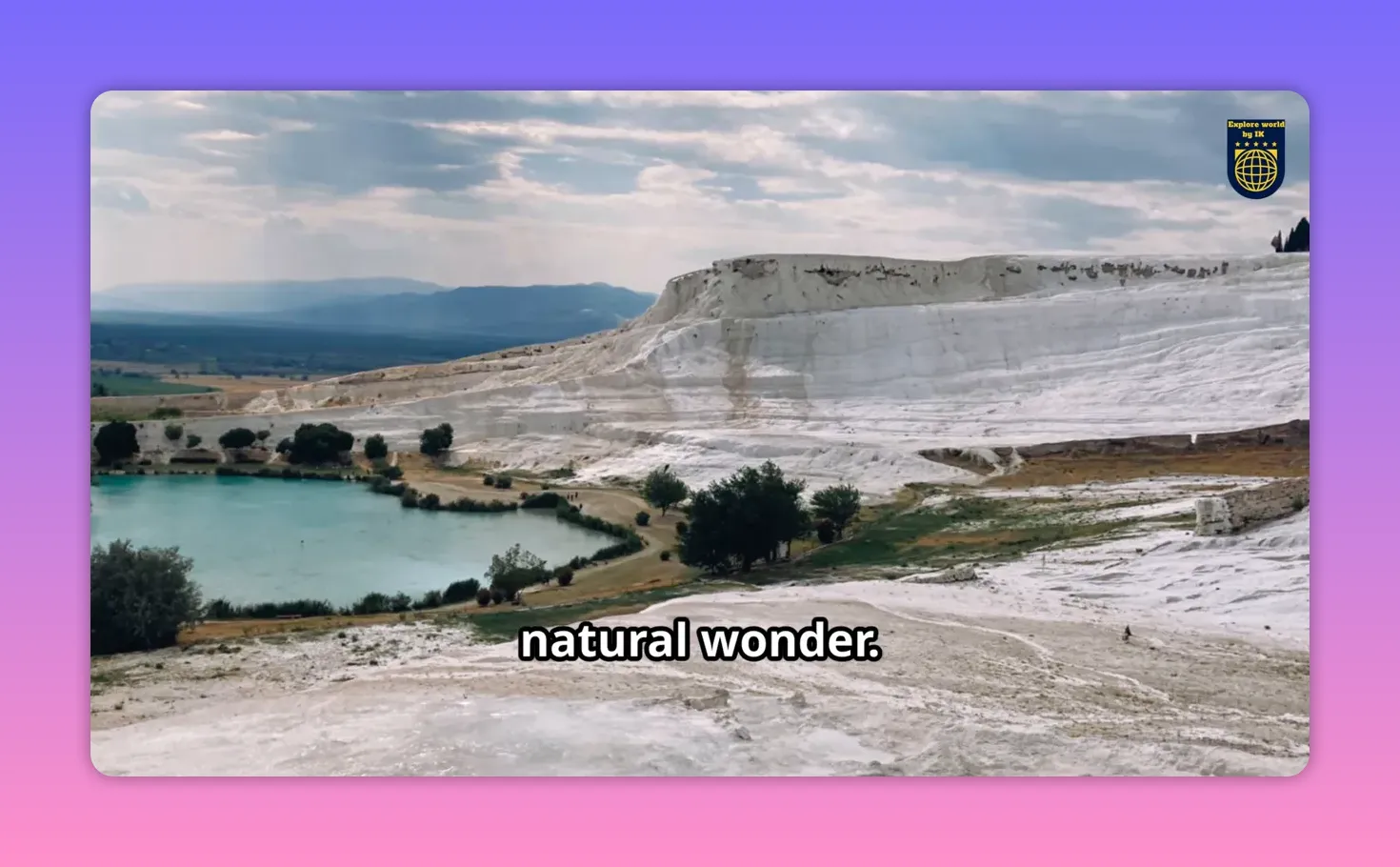 Pamukkale cotton castle travertine terraces and thermal pools, Turkey