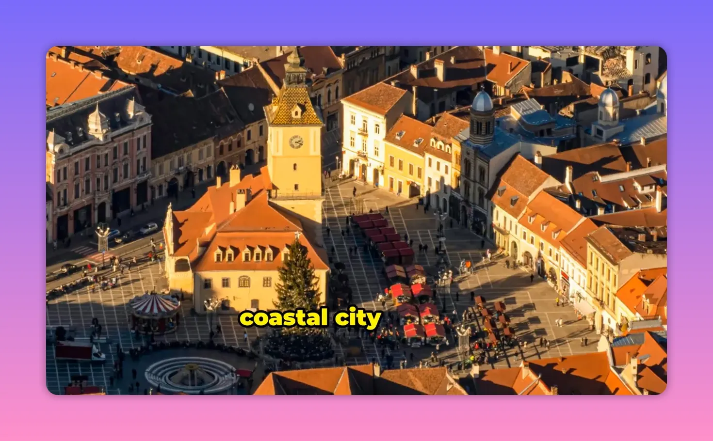Aerial view of Antalya old town showing a coastal city atmosphere and historic buildings