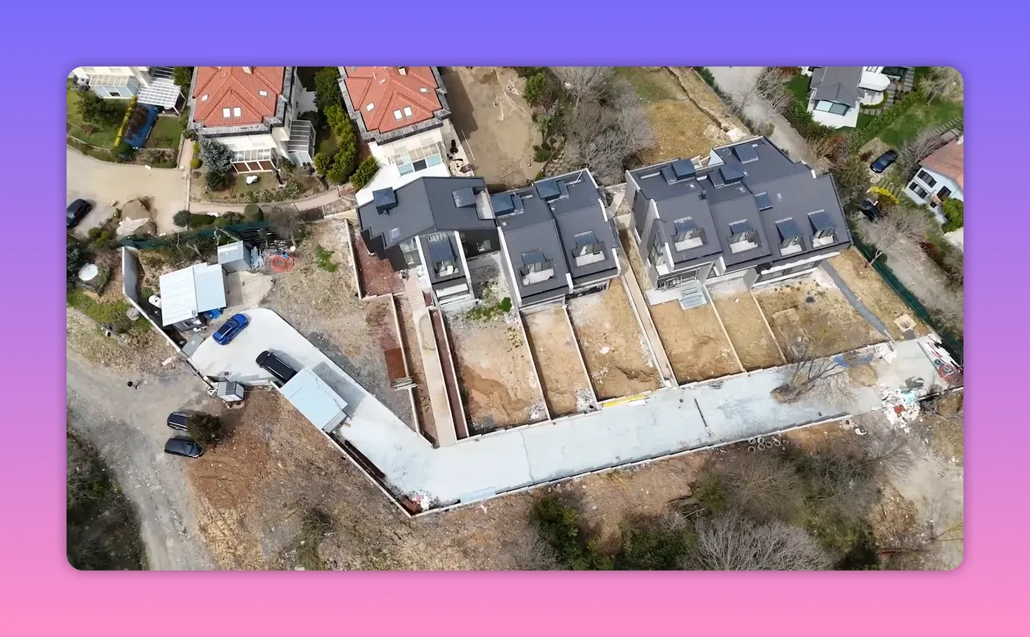Seven Hill Villaları proje yerleşim planı ve m&uuml;stakil bah&ccedil;e d&uuml;zeni
