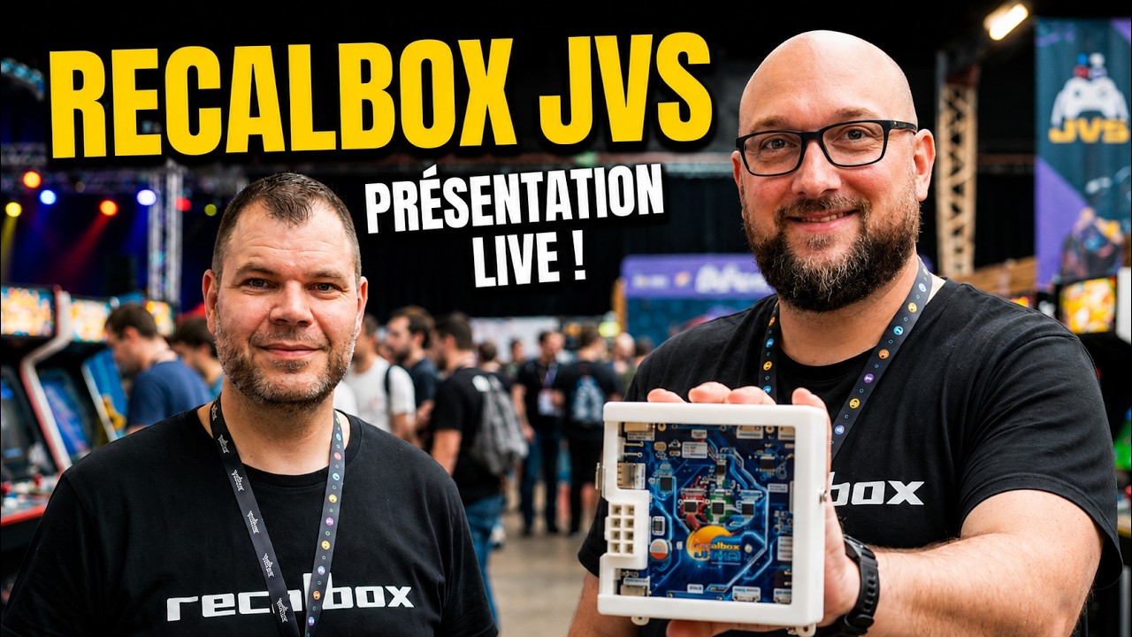 video thumbnail for 'RECALBOX JVS : PRÉSENTATION ET DÉMO EN DIRECT DU HFS 2026 !!'