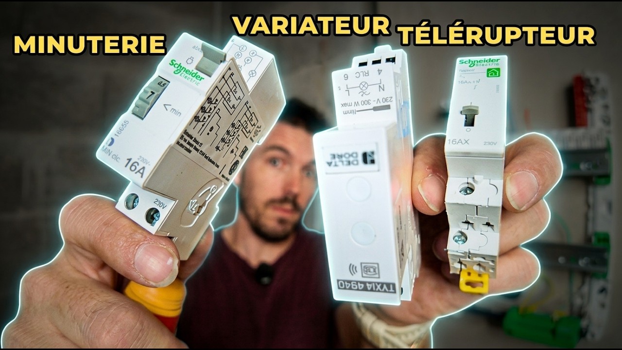 video thumbnail for 'TUTO 3 en 1 : Télérupteur, Minuterie, Variateur'