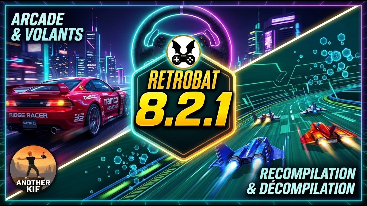 video thumbnail for 'RetroBat 8.2.1 : Volants, Arcade et Recompilation !'