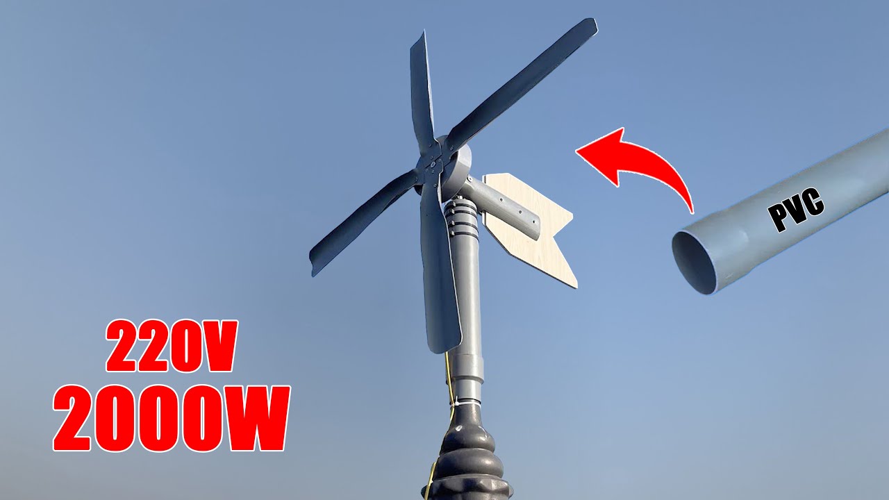 video thumbnail for 'Endless FREE Energy| I made my own mini PVC Windmill at home from PVC drainage pipe | Holic Unknowns'
