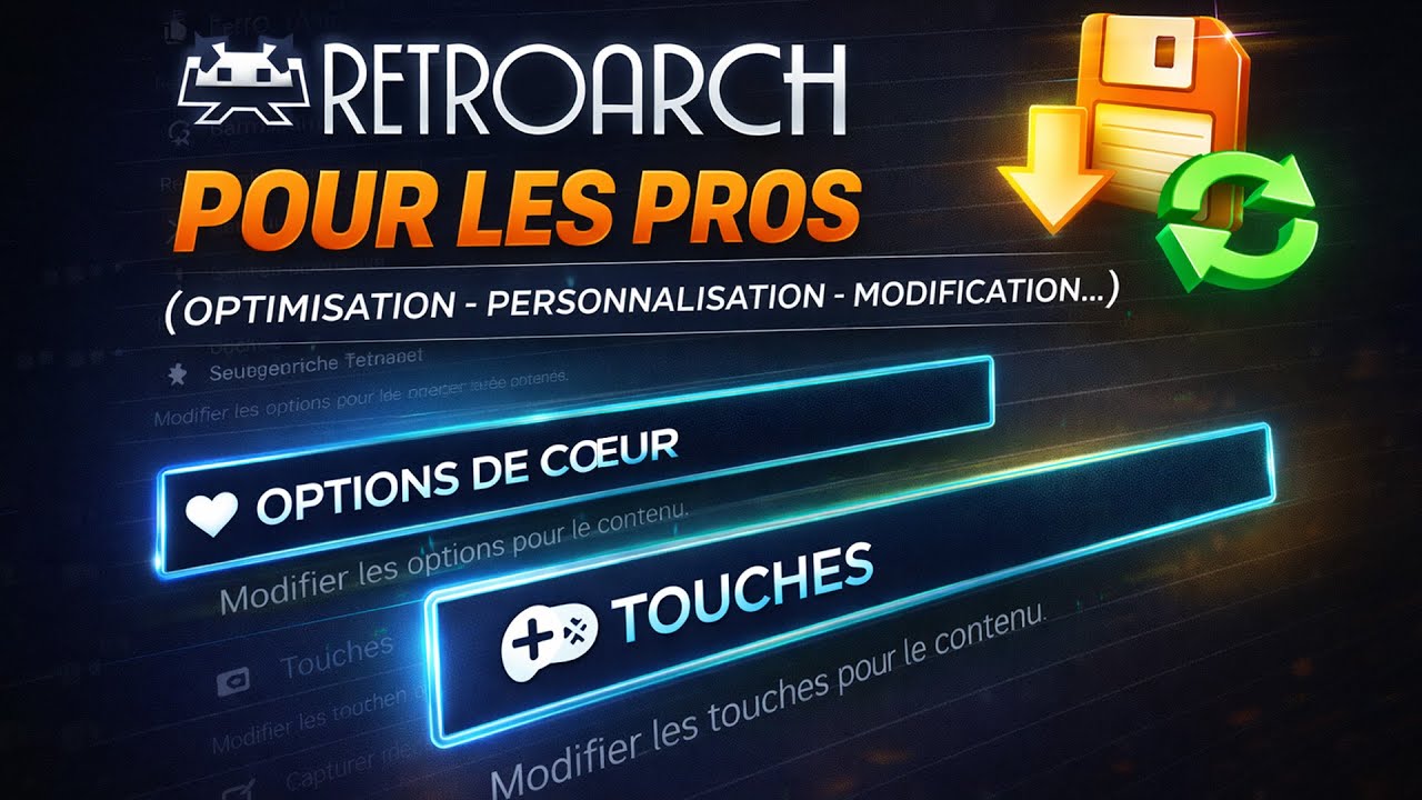 video thumbnail for 'RETROARCH POUR LES PROS (Optimisation - Personnalisation - Modification...) | TUTO RECALBOX 10+'