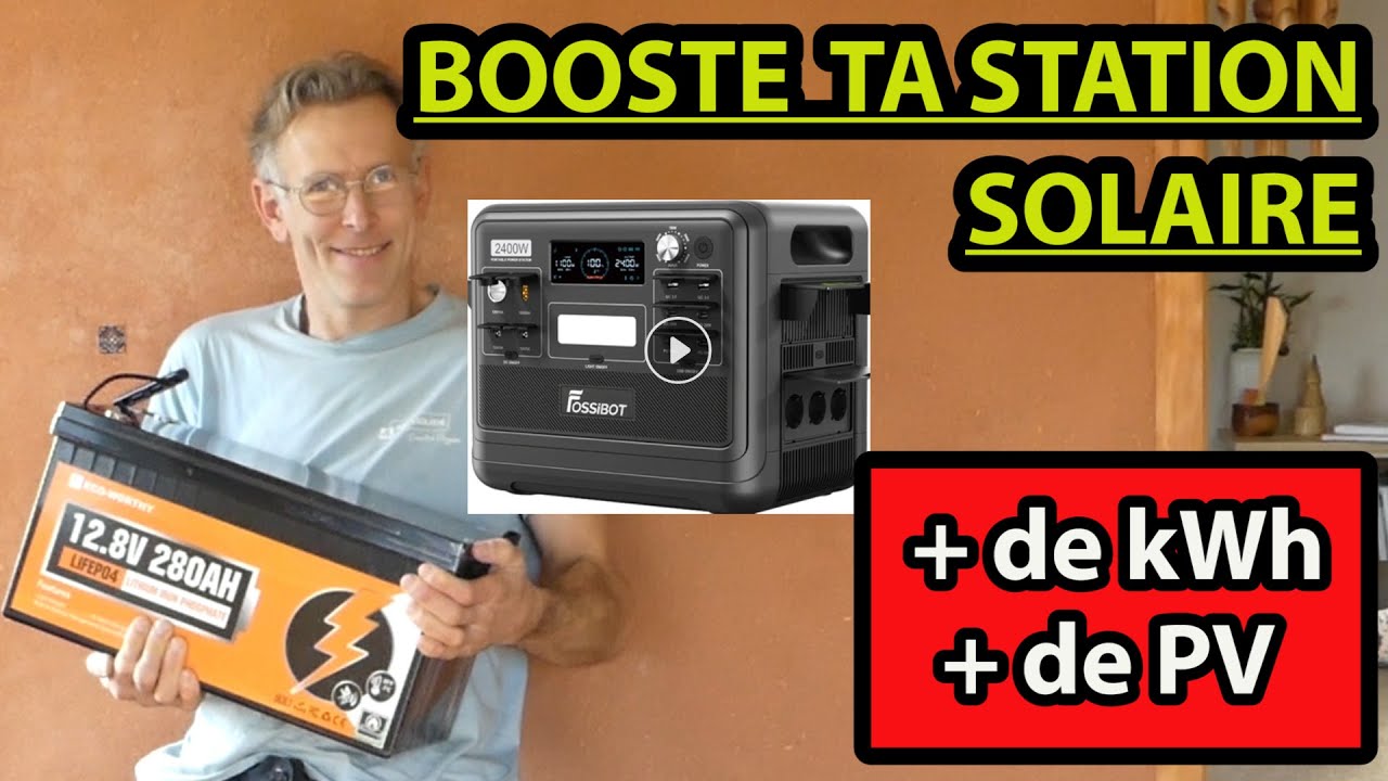 video thumbnail for 'Yesss!! +280Ah d’AUTONOMIE : J'ai boosté ma station solaire (Batterie ECO-WORTHY)'