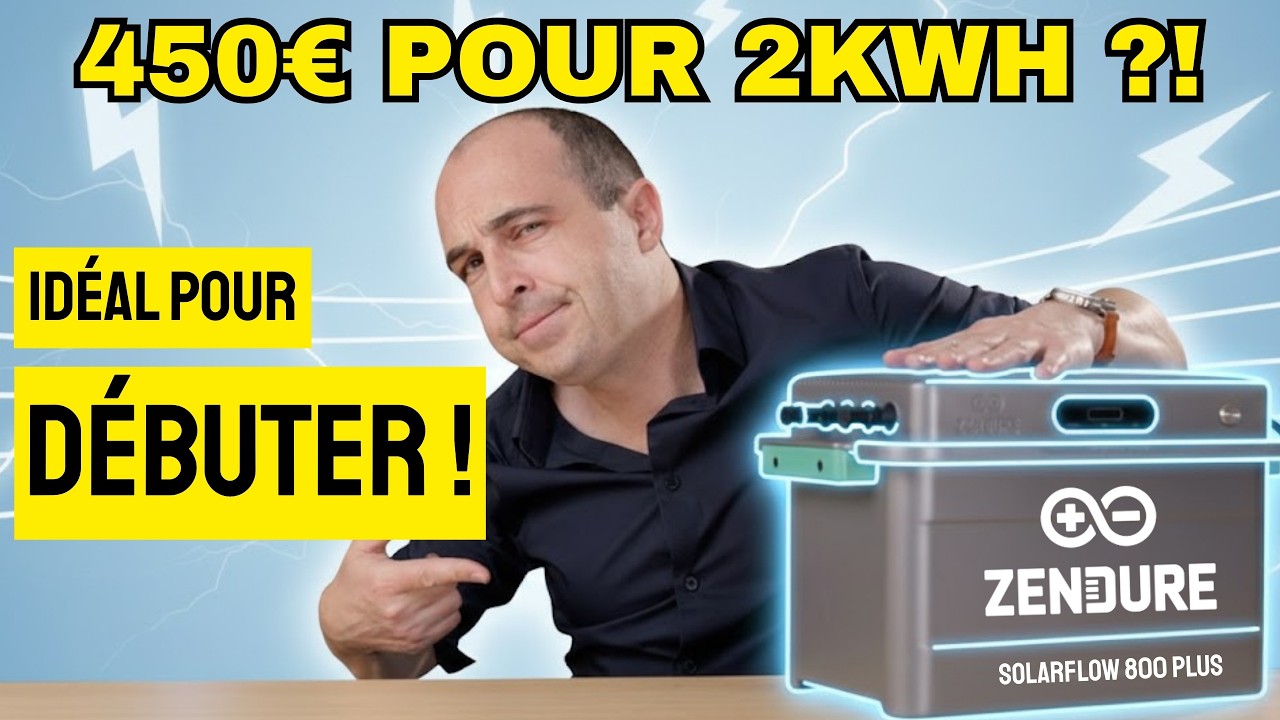 video thumbnail for '450€ pour 2kWh !? Test Zendure SolarFlow 800 Plus : LA batterie pas chère pour débuter !'
