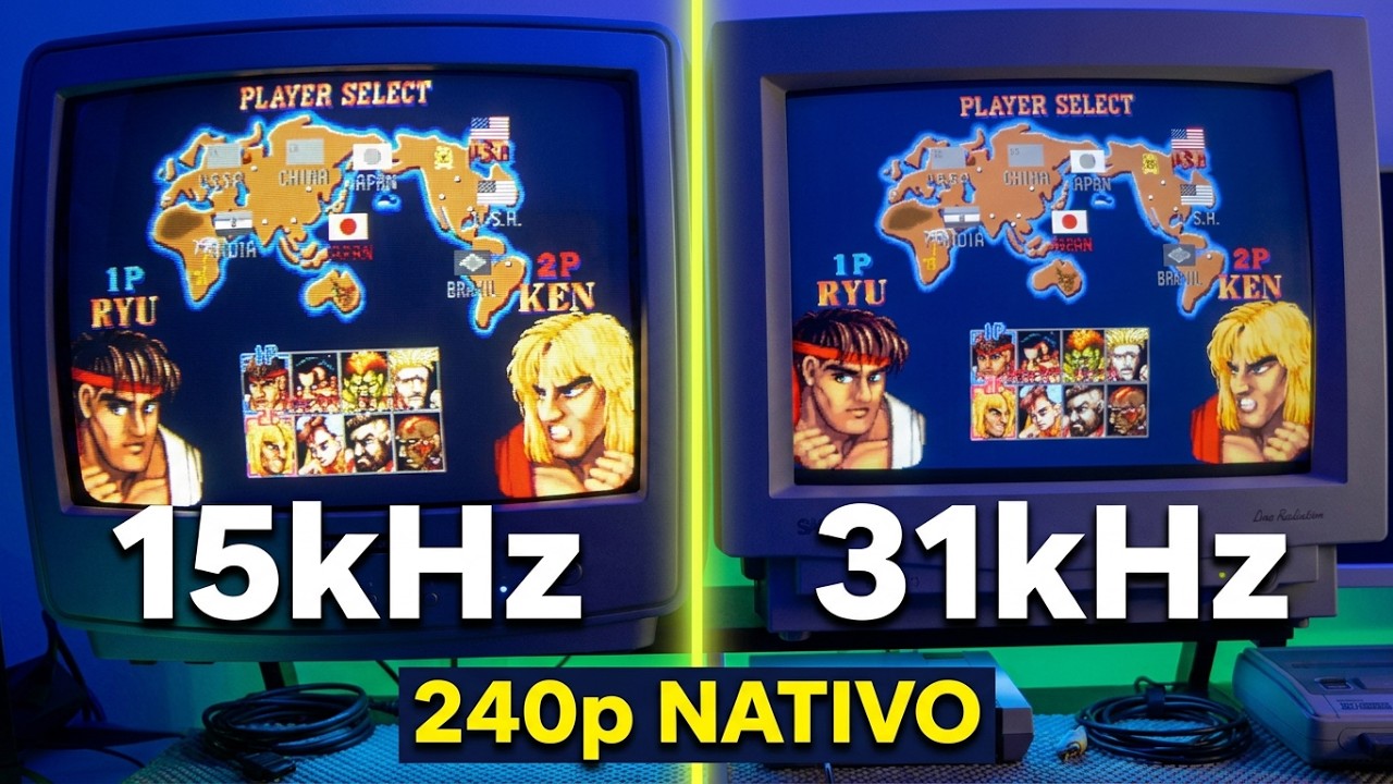 video thumbnail for 'CRT 15kHz vs 31kHz | La GUÍA  para Raspberry Pi 3,4 y 5 en 240p Nativo'