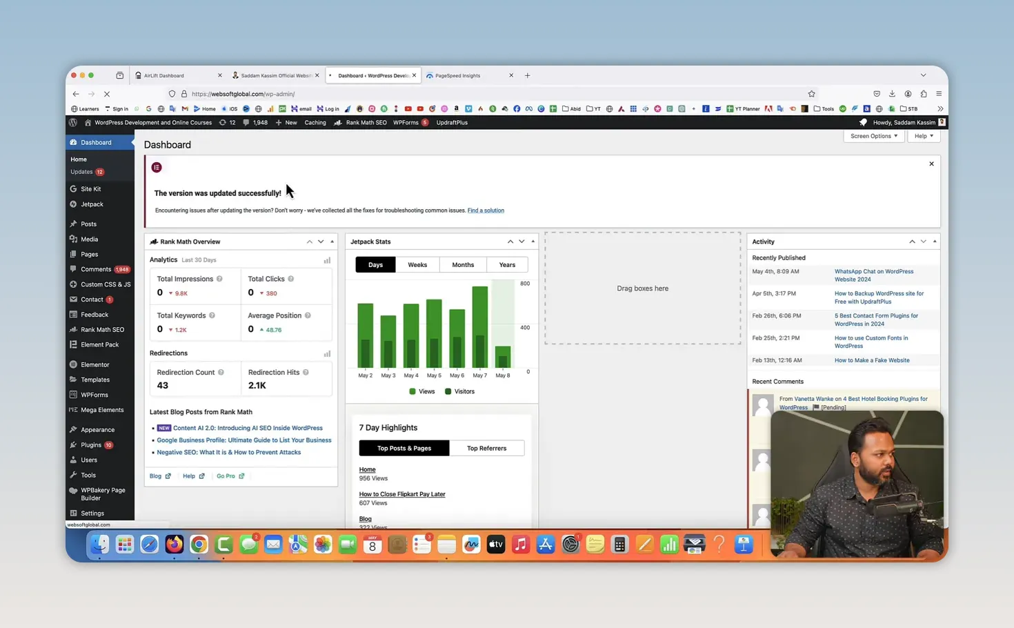 Trang quản trị WordPress tại khu vực thêm plugin mới