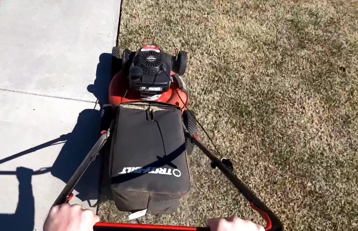 Scalping the lawn in April