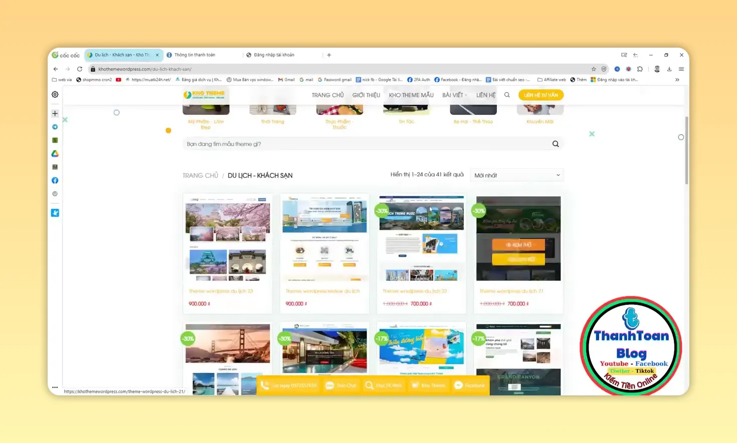 Danh sách nhiều mẫu giao diện website theo ngành trên kho giao diện