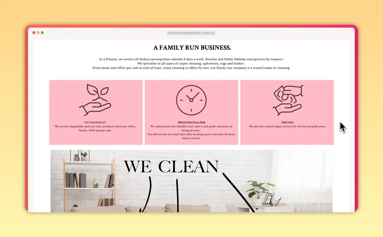 Ba ô thông tin về an toàn môi trường, đúng giờ và giá cả trên website