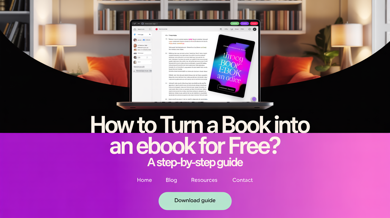 How to turn a book into an eBook for free?