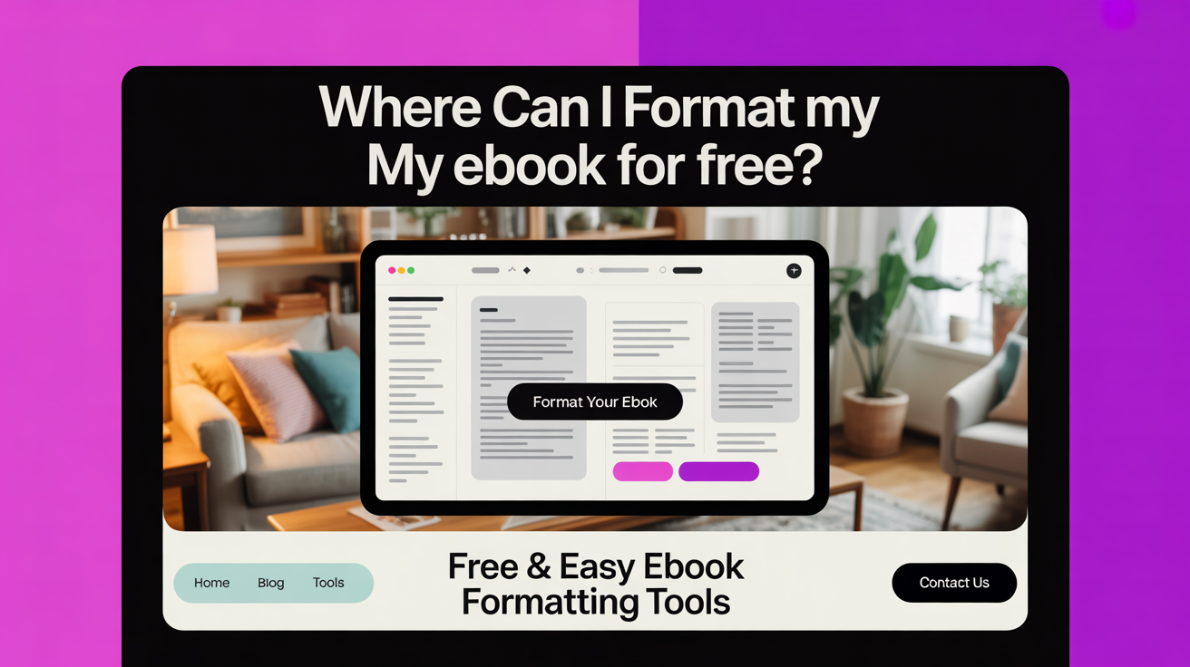 Where can I format my ebook for free?