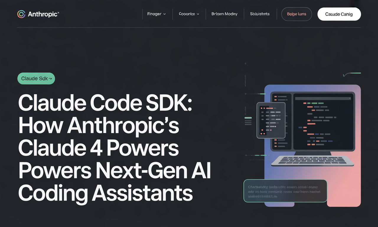 Claude Code SDK: How Anthropic's Claude 4 Powers Next-Gen AI Coding Assistants
