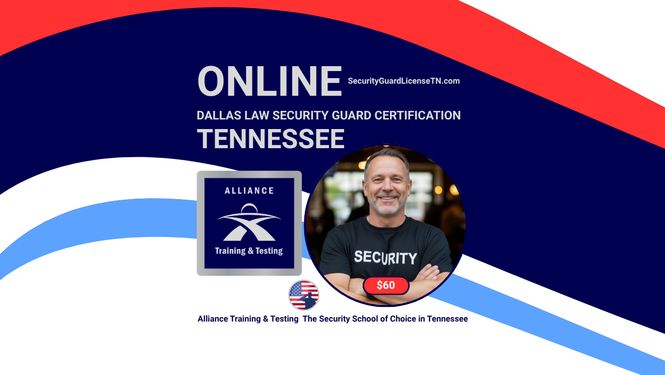 Online Dallas Law Security Guard Certification Course TN
