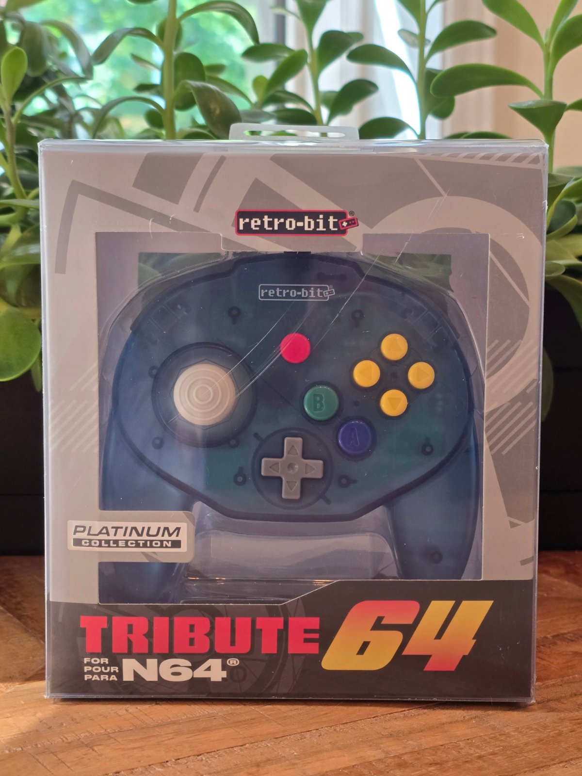 Retro-Bit Tribute 64 Controller for Nintendo 64 — Ocean Blue (Platinum Collection)