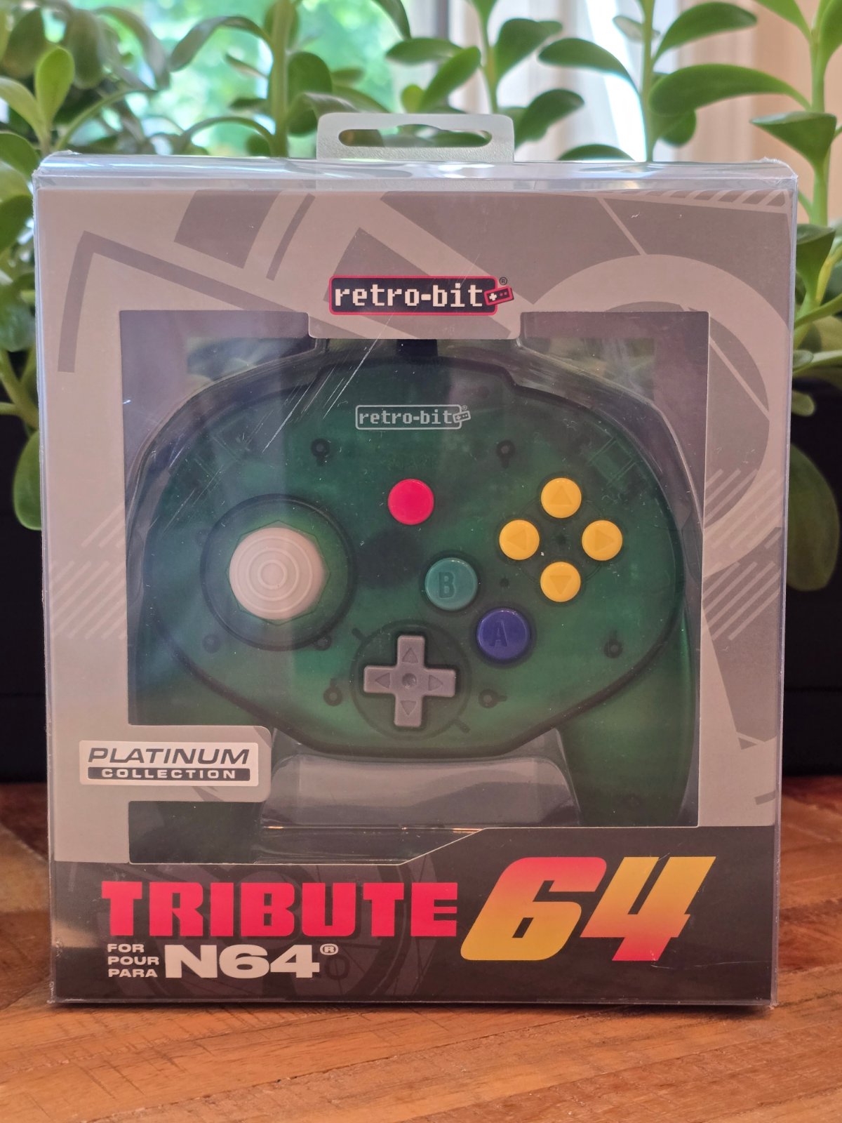 Retro-Bit Tribute 64 Controller — Jungle Green (Platinum Collection)