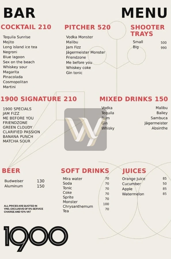 하노이 1900 클럽 | 1900 Club - 메뉴 1 (preview)