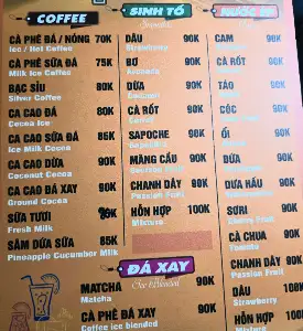 호치민 착석카페 추천 | 777 DJ Cafe - 메뉴 1 (preview)