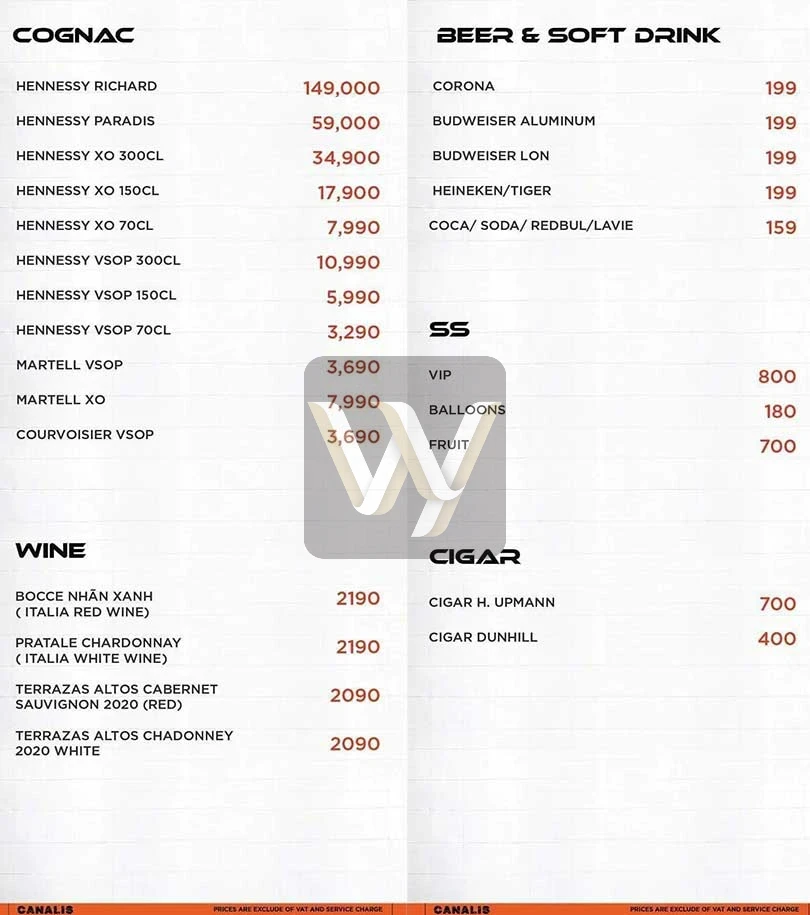 호치민 카날리스 클럽 | Canalis Club - 메뉴 1 (preview)