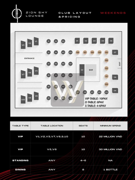 호치민 자이온 클럽 | Zion Sky Lounge and Dining - 메뉴 1 (preview)