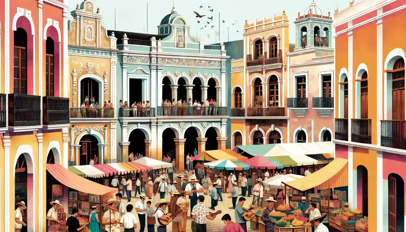 Illustration of the Historic center of Mérida