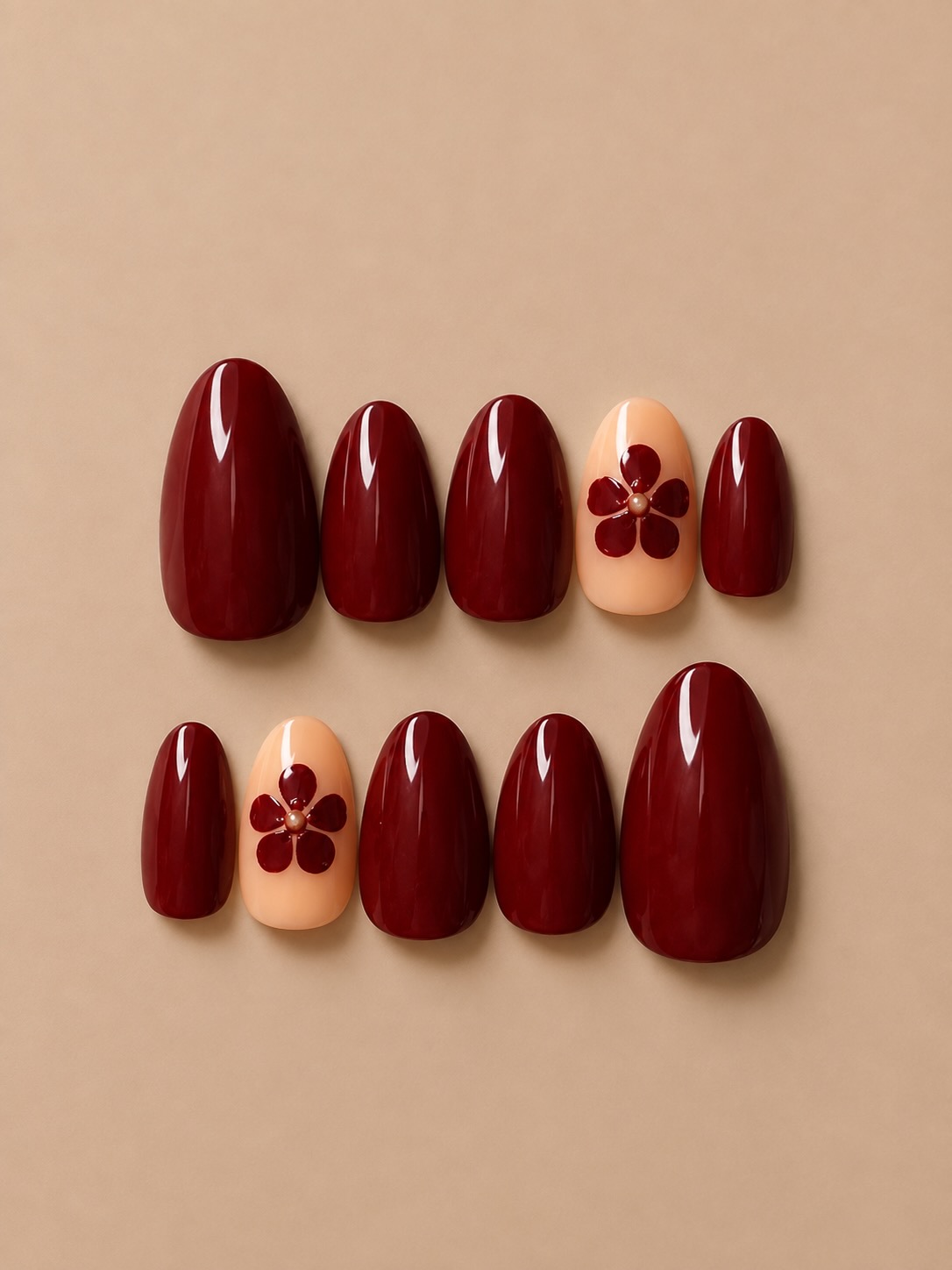 Burgundy Blossom Accents