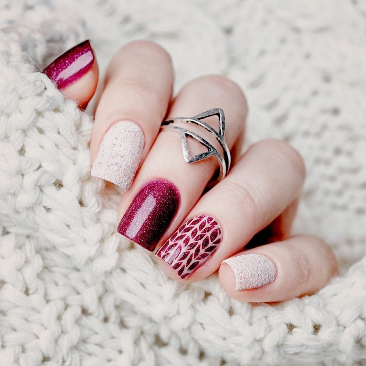 Burgundy Knit