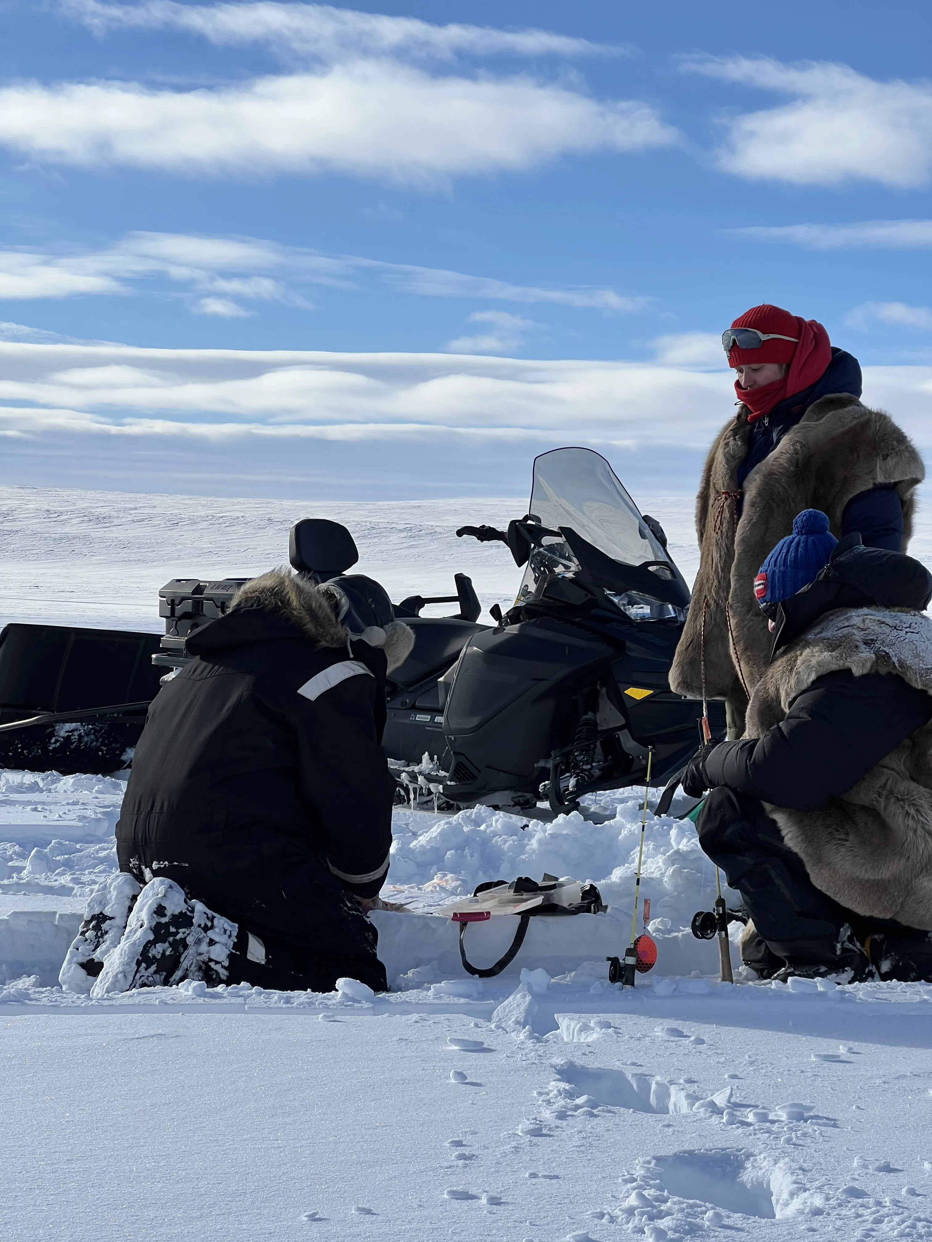Ice fishing in Kautokeino on the Finnmarksvidda wilderness expanse! - bilde 7