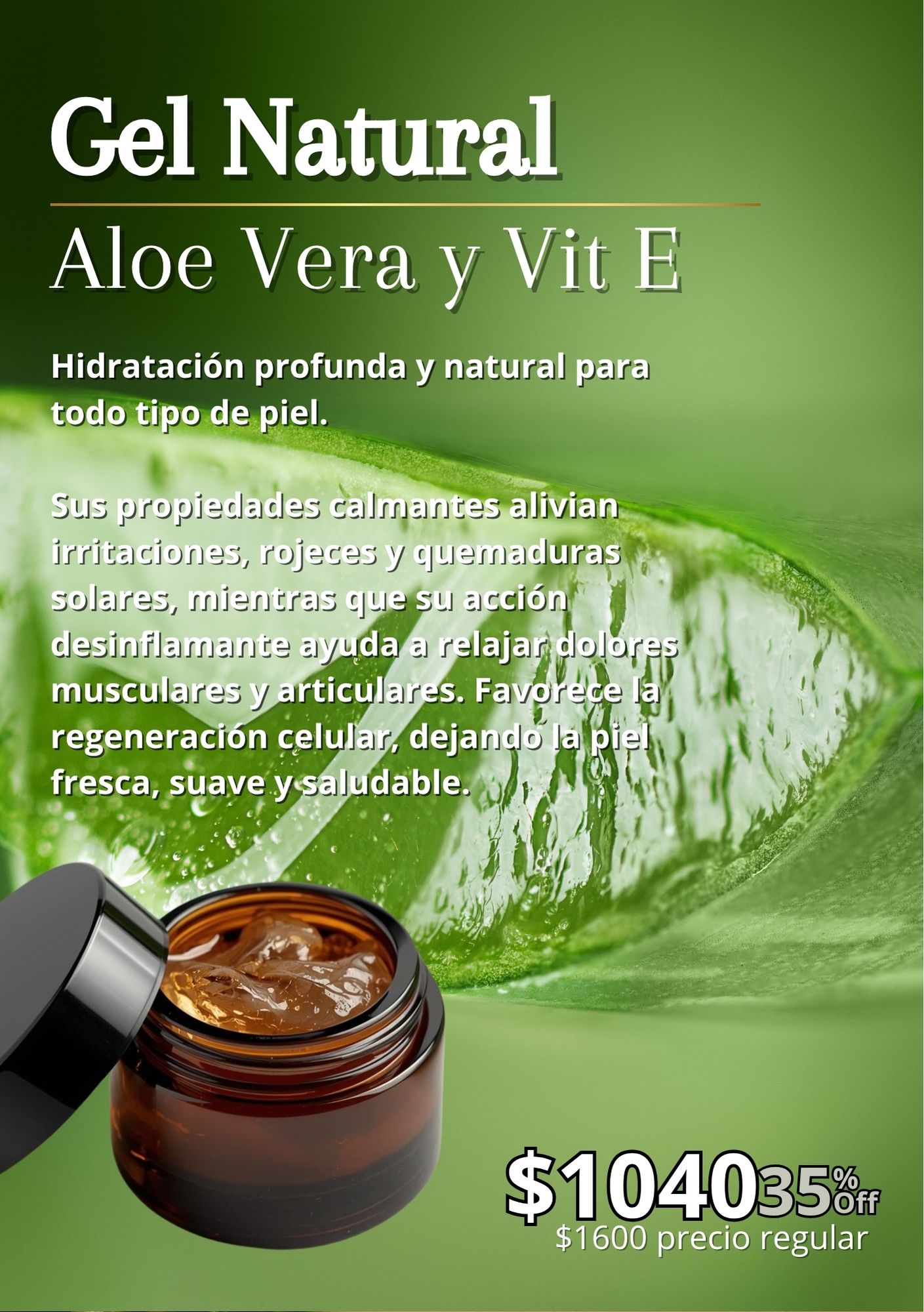 Gel Natural de Aloe — Vimaralis