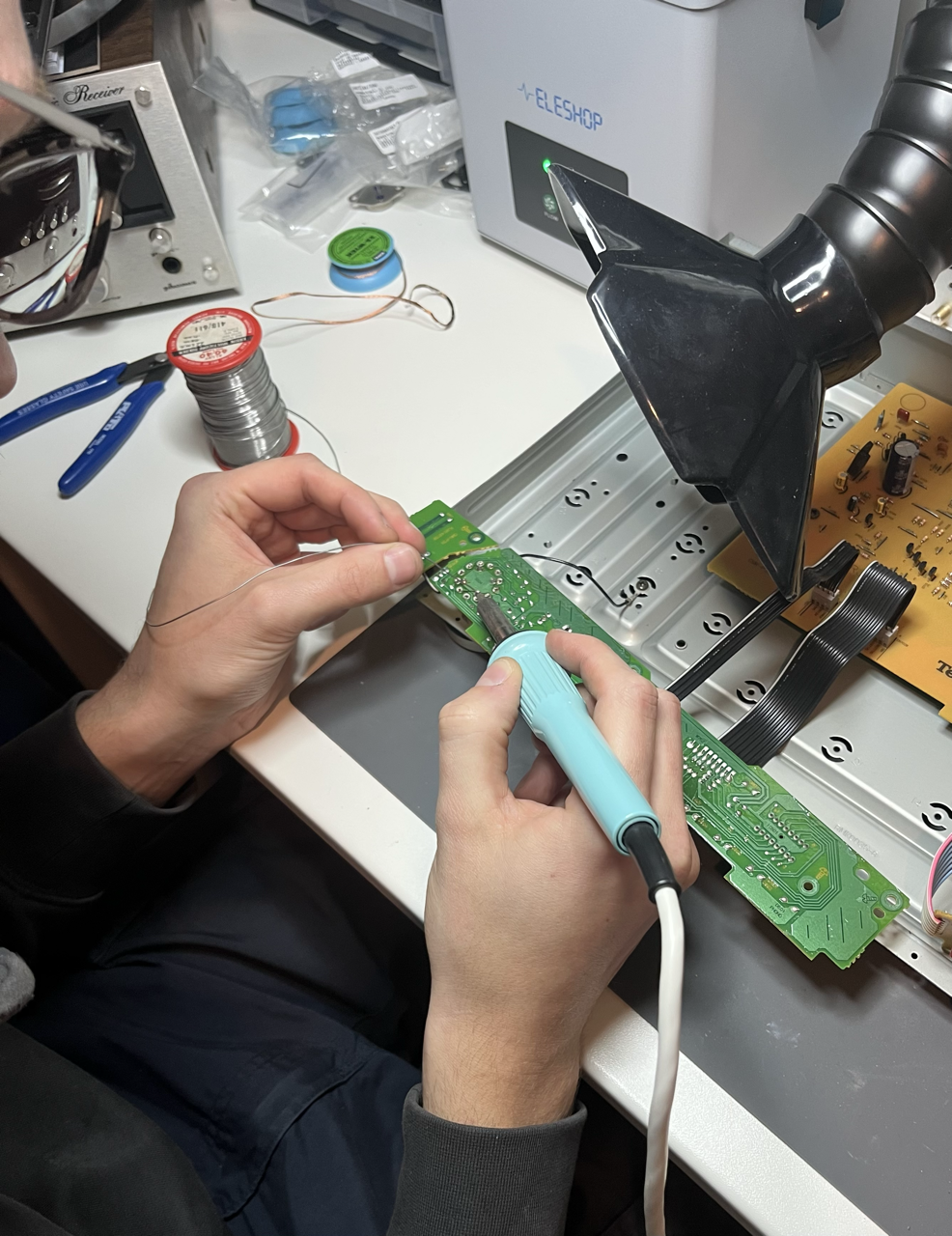 Close up van vintage audioapparatuur