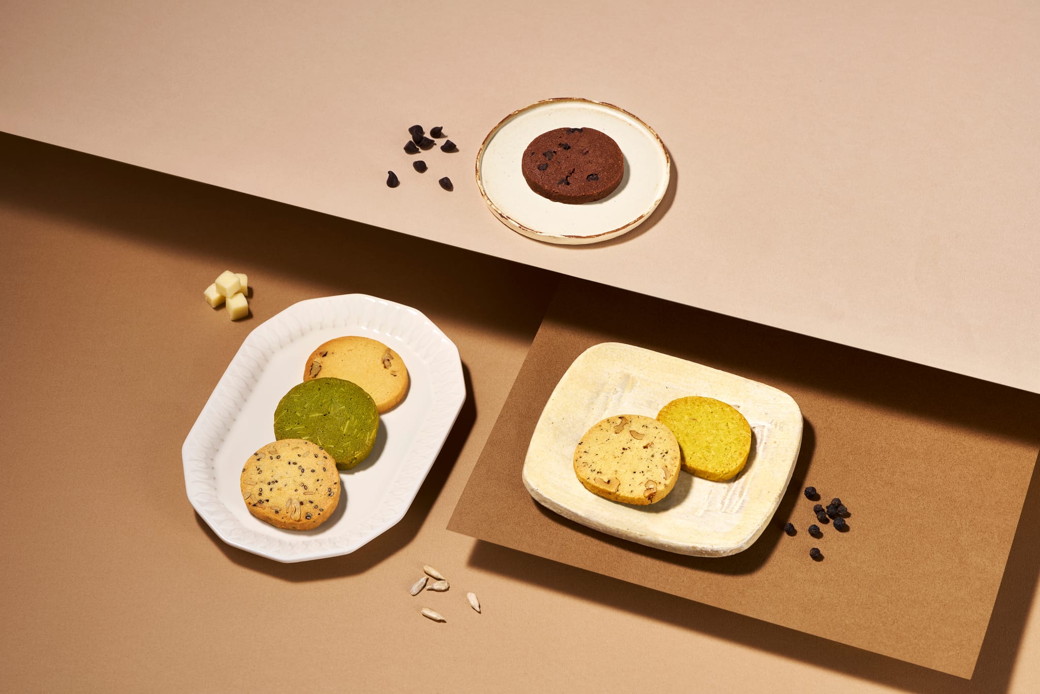 多款肯納兒手工餅乾,外觀樸實,酥脆扎實,蘊含慢飛天使的真誠與好味道。