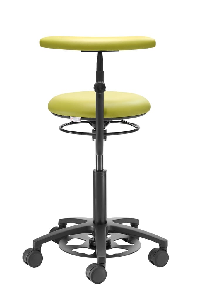 華悅堂國際股份有限公司，淺綠色可調式醫生椅產品照。