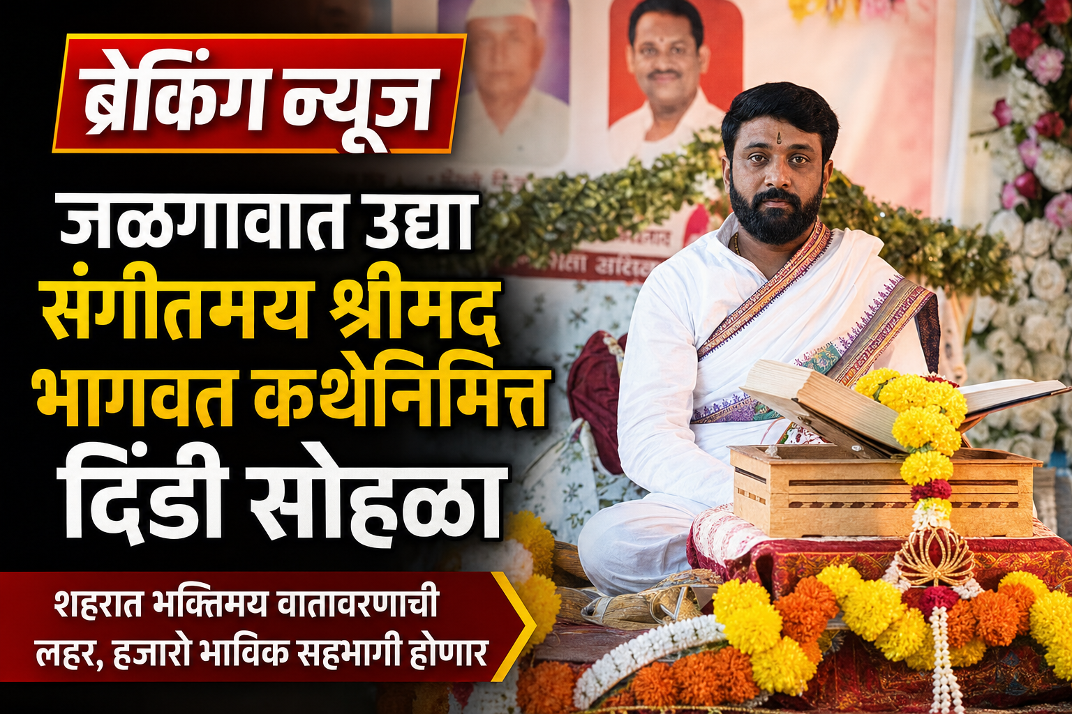 जळगावात उद्या संगीतयम श्रीमद् भागवत कथेनिमित्त दिंडी सोहळा