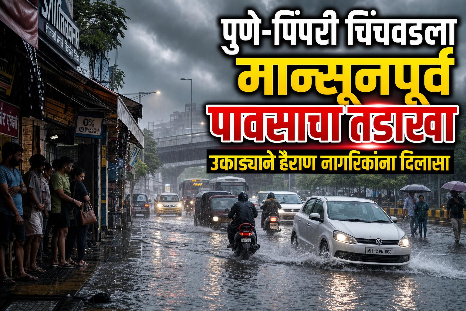 पुणे-पिंपरी चिंचवडमध्ये मान्सूनपूर्व पावसाची जोरदार हजेरी; उकाड्यापासून नागरिकांना दिलासा