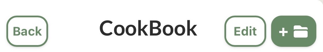 CookBook header bar
