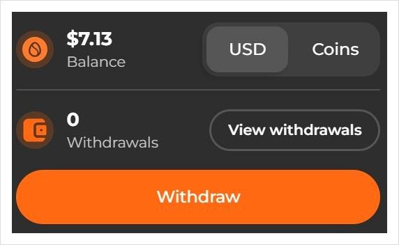 I liked checking the dollar balance view because it kept the cashout math simple.