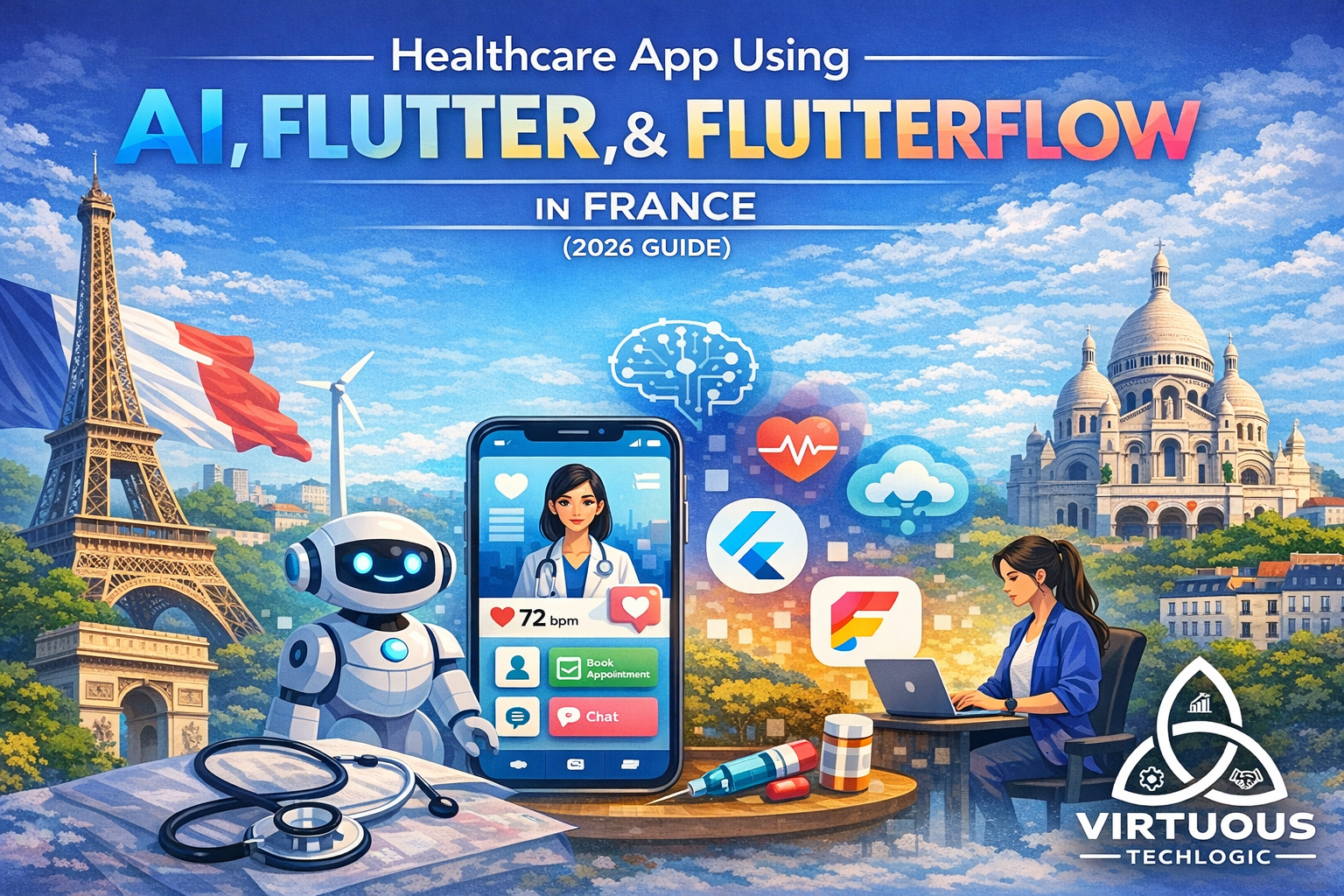 Healthcare App Using AI, Flutter, and FlutterFlow in/for France (2026 Guide)