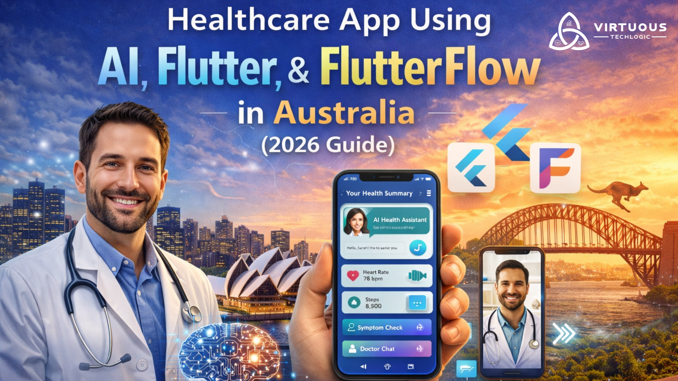 Healthcare App Using AI, Flutter, and FlutterFlow in/for Australia (2026 Guide)