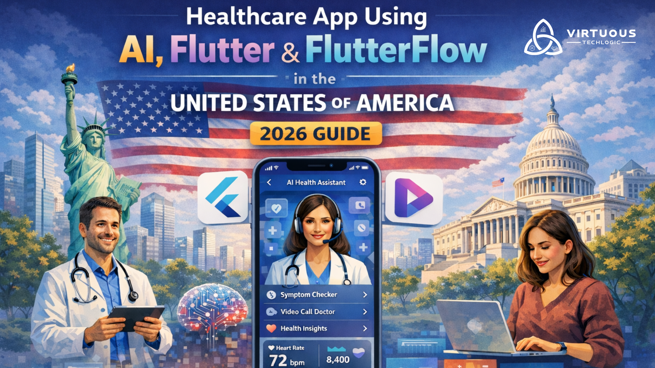 Healthcare App Using AI, Flutter, and FlutterFlow in/for the United States of America (2026 Guide)