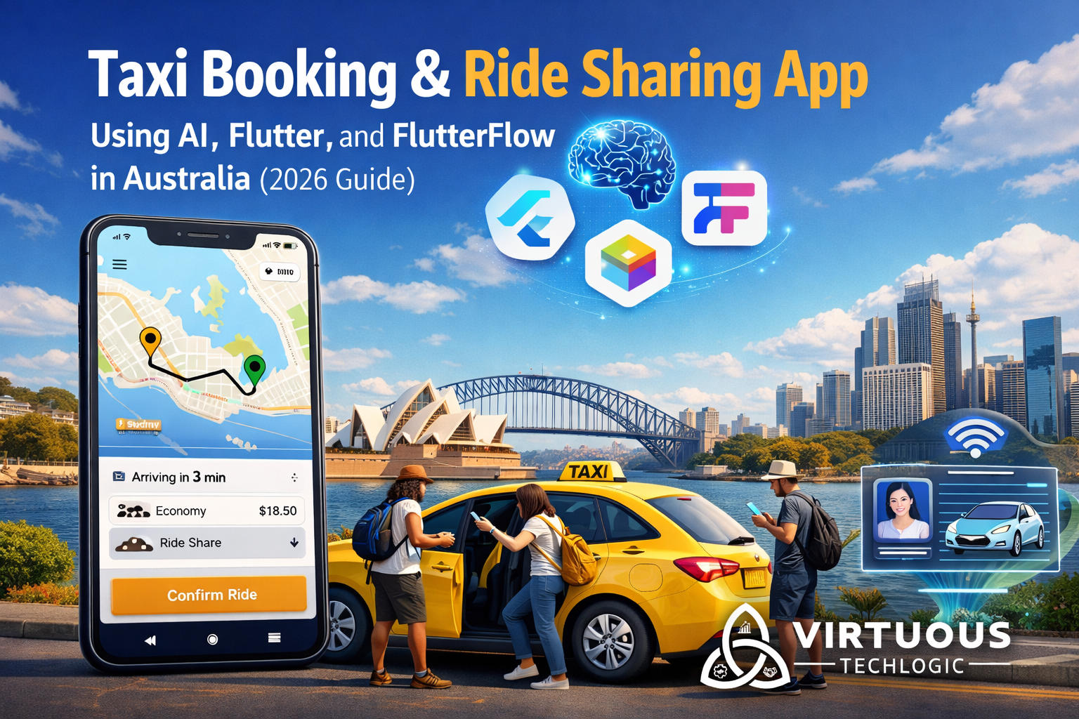 Taxi Booking & Ride Sharing App Using AI, Flutter, and FlutterFlow in/for Australia (2026 Guide)