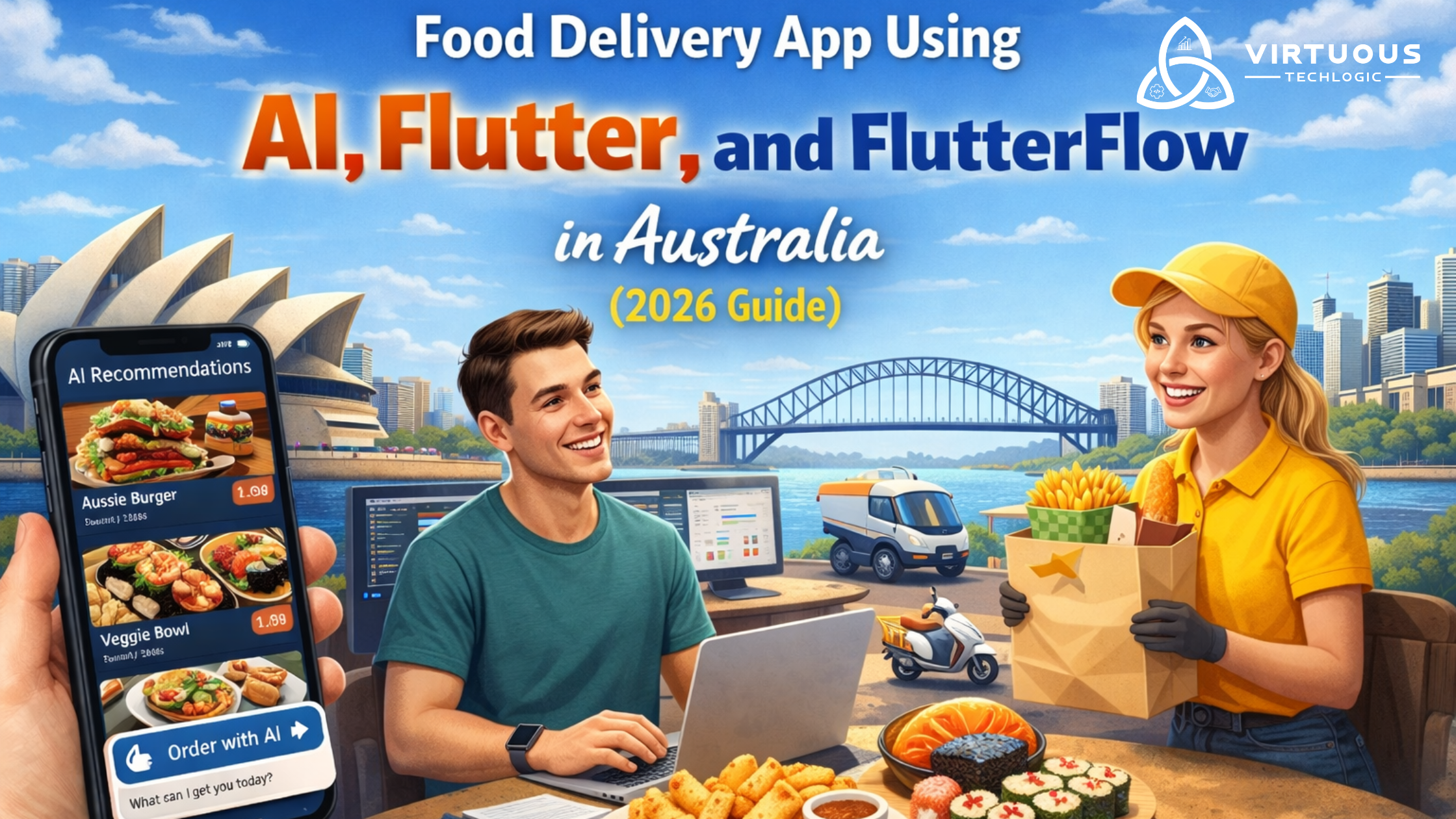 Food Delivery App Using AI, Flutter, and FlutterFlow in/for Australia (2026 Guide)