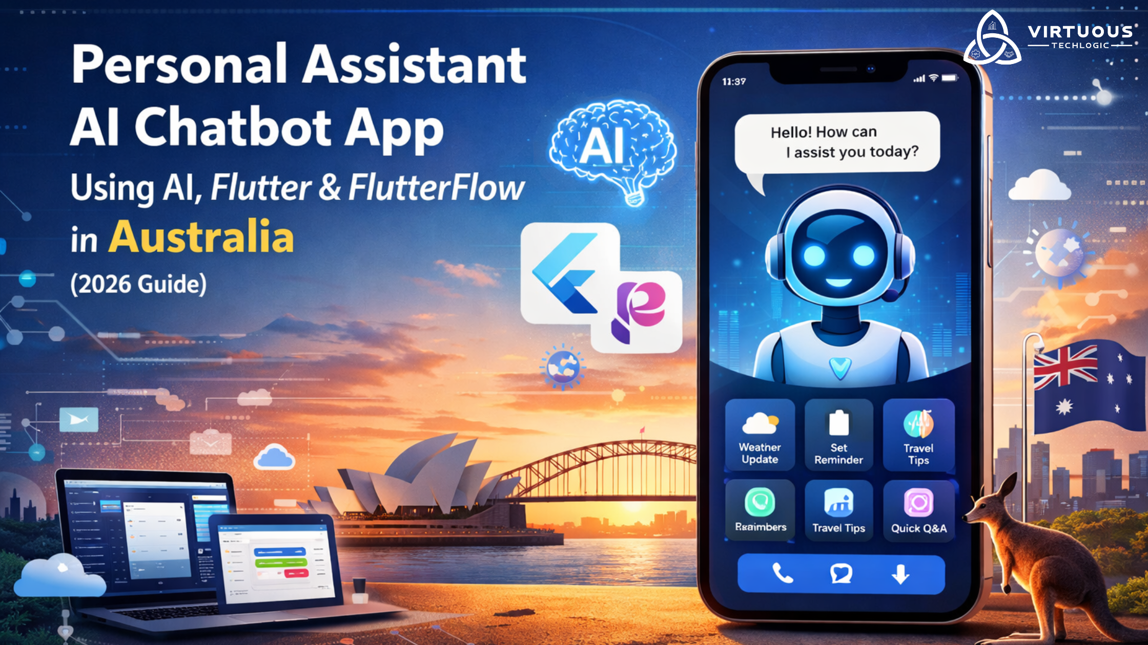 Personal Assistant Like AI Chatbot App Using AI, Flutter, and FlutterFlow in/for Australia (2026 Guide)