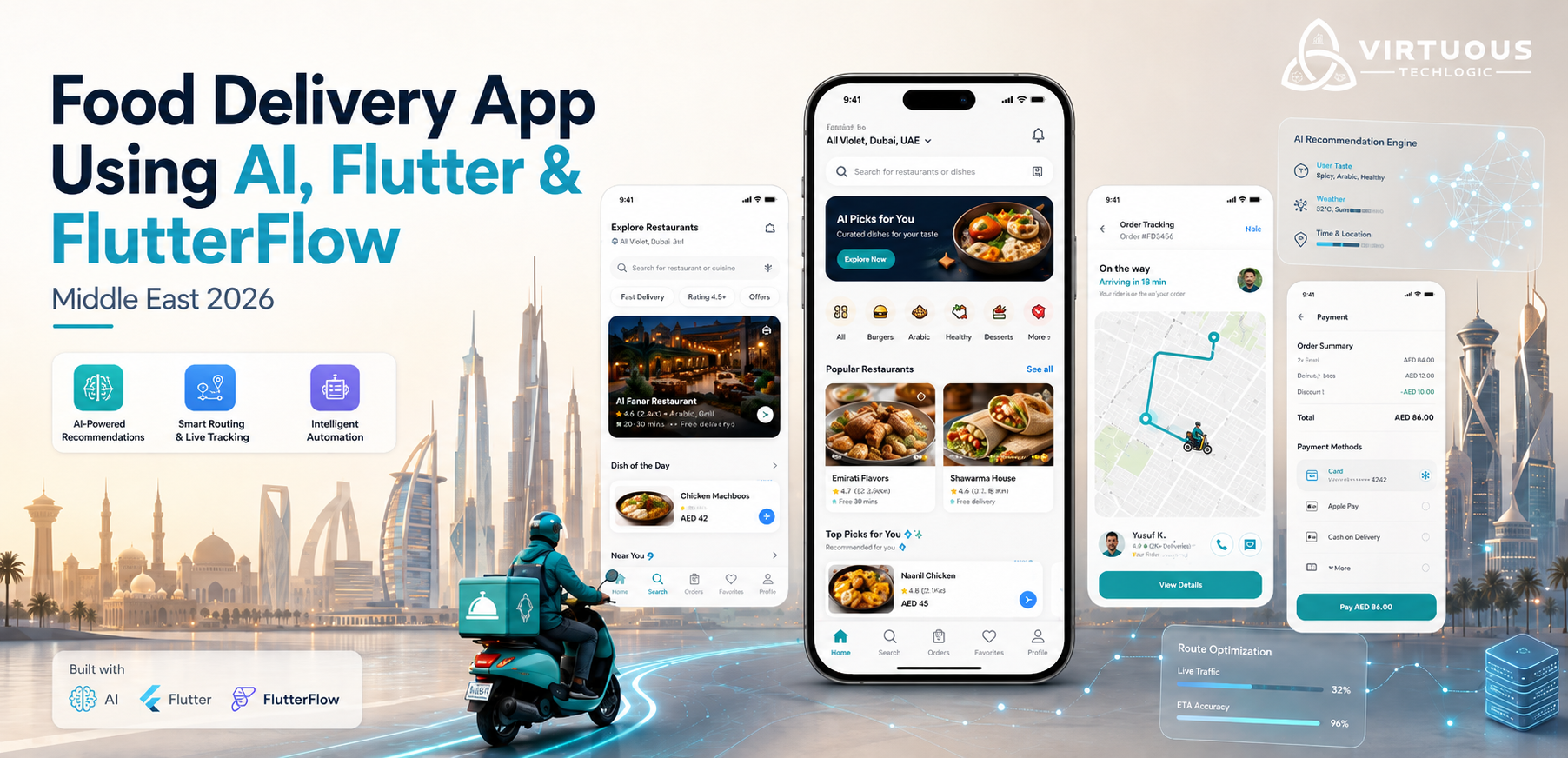 Food Delivery App Using AI, Flutter, and FlutterFlow in/for the Middle East (2026 Guide)