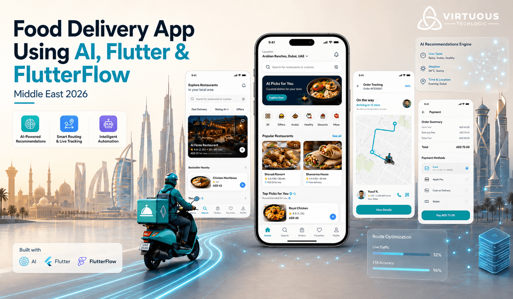 Food Delivery App Using AI, Flutter, and FlutterFlow in/for the Middle East (2026 Guide)