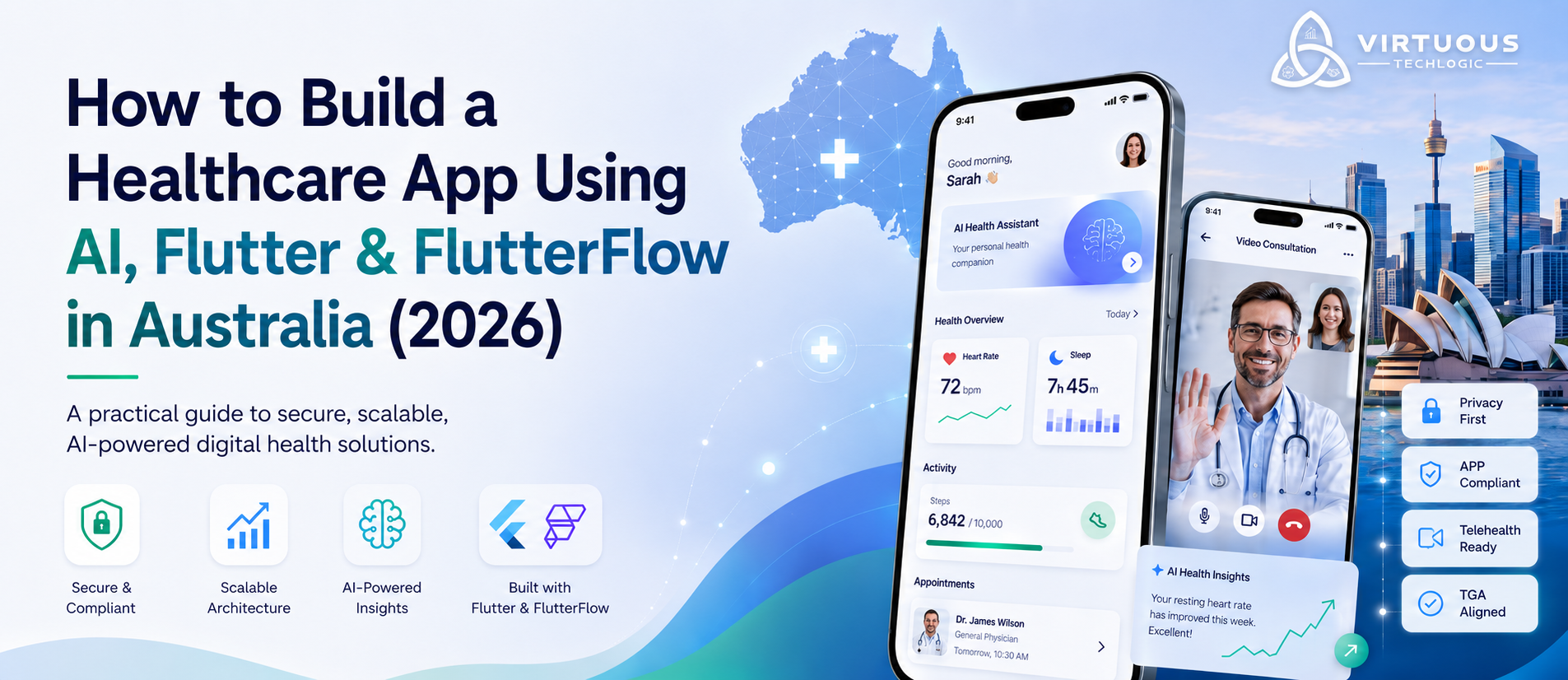 Healthcare App Using AI, Flutter, and FlutterFlow in/for Australia (2026 Guide)