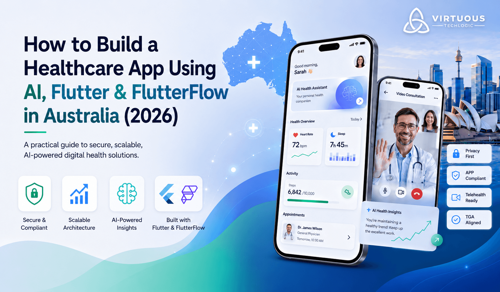 Healthcare App Using AI, Flutter, and FlutterFlow in/for Australia (2026 Guide)
