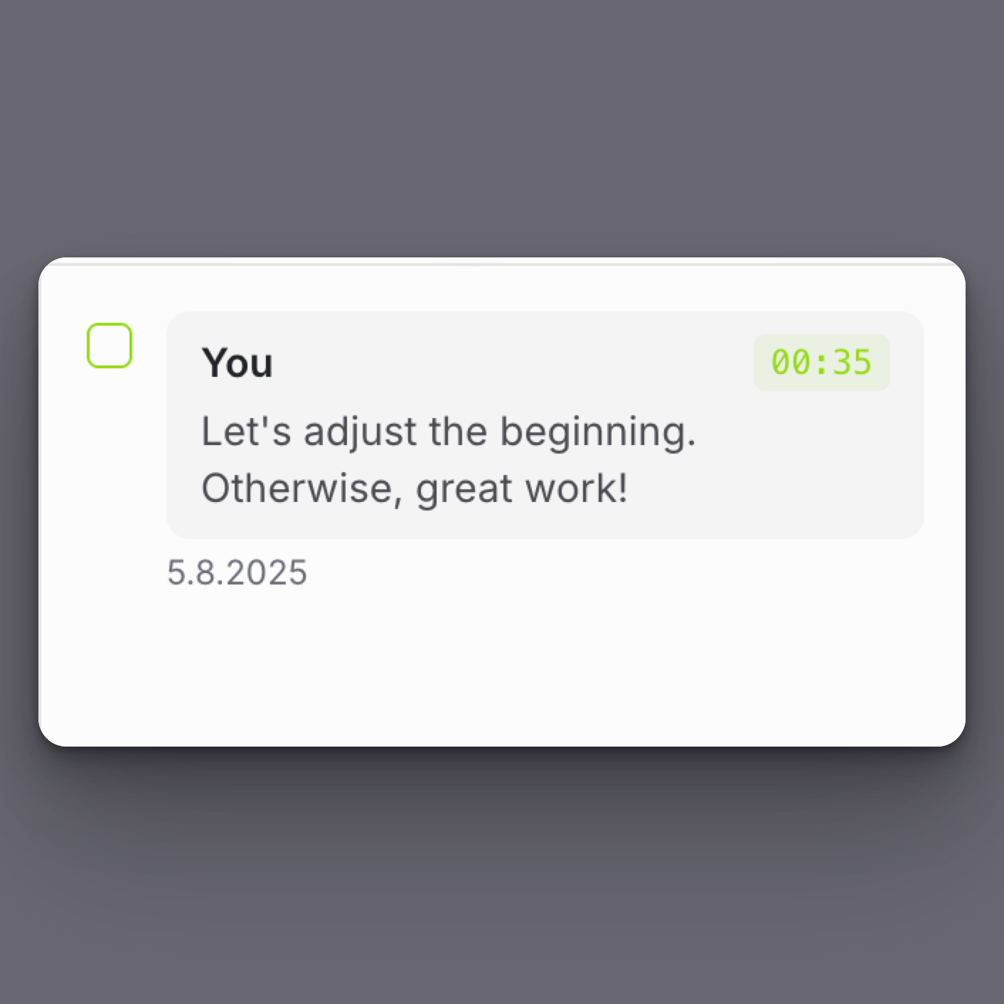 Screenshot of an asset with comments